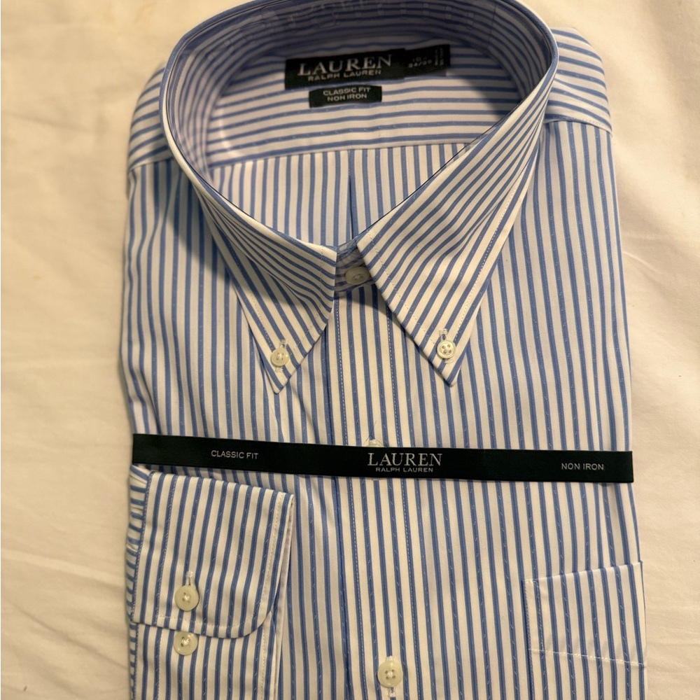 Ralph Lauren Men's Blue Striped Shirt NWT